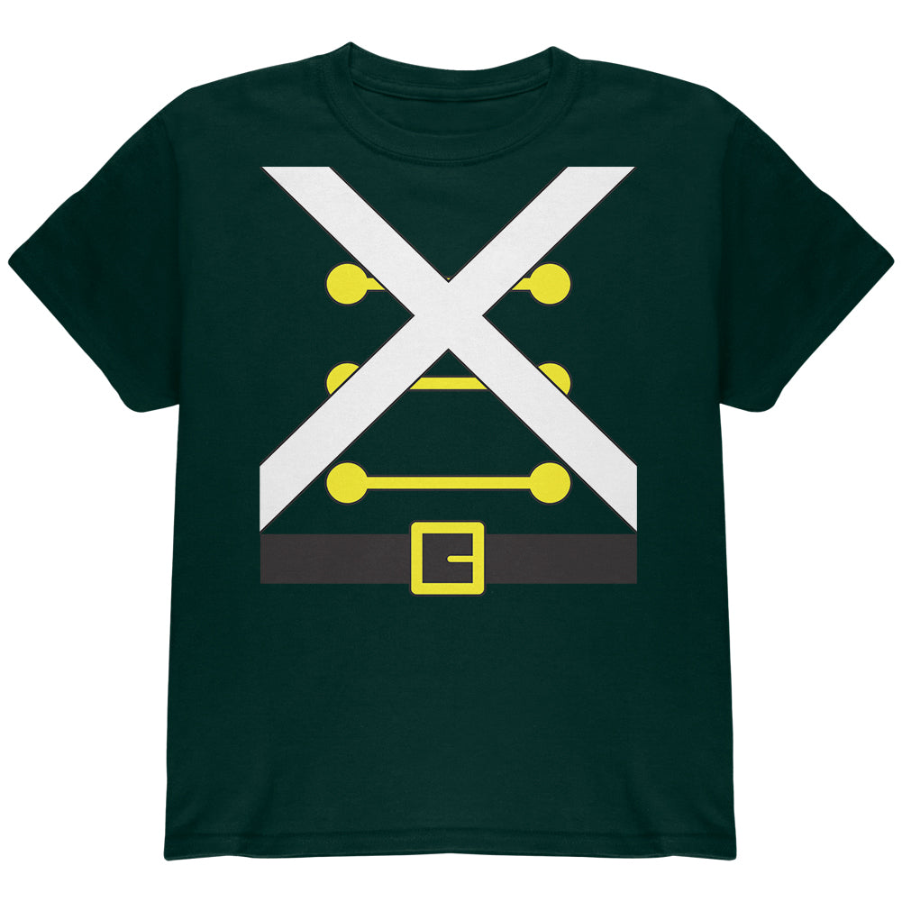 Christmas Toy Soldier Costume Youth T Shirt Youth T-Shirts Old Glory YLG Dark Green 