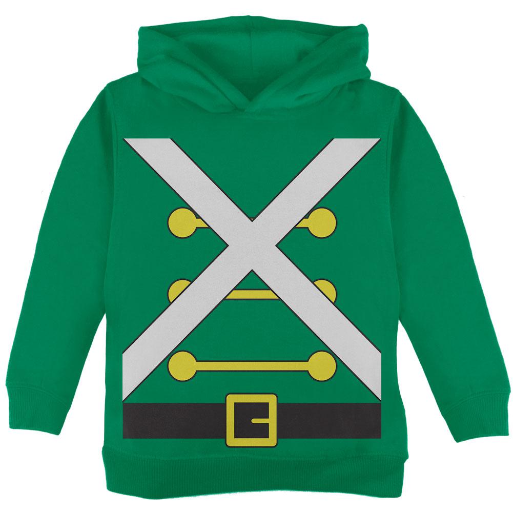 Christmas Toy Soldier Costume Toddler Hoodie Toddler Hoodies Old Glory 2T Green 