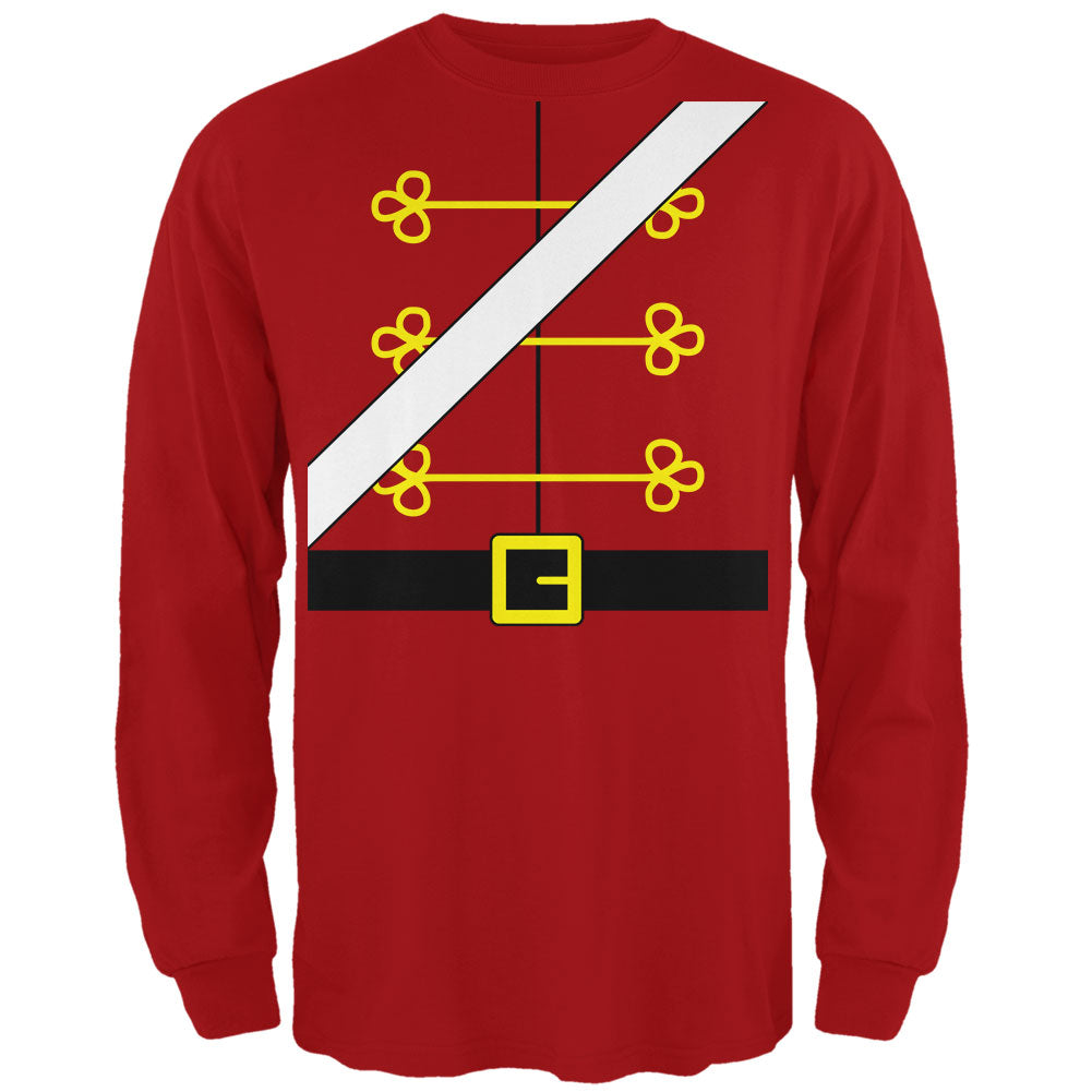 Christmas Toy Soldier Nutcracker Costume Mens Long Sleeve T Shirt Men's Long Sleeves Old Glory 2XL Red 