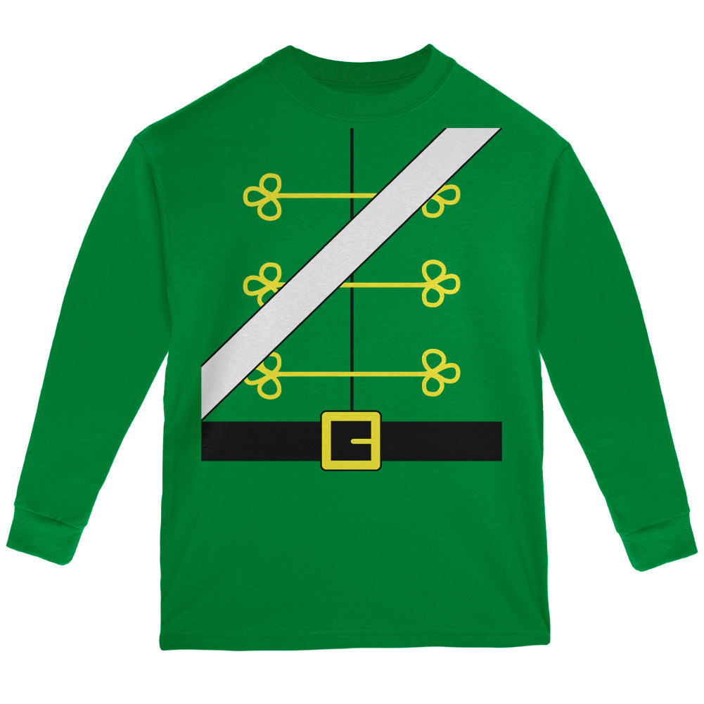 Christmas Toy Soldier Nutcracker Costume Youth Long Sleeve T Shirt Youth Long Sleeves Old Glory YSM Green 