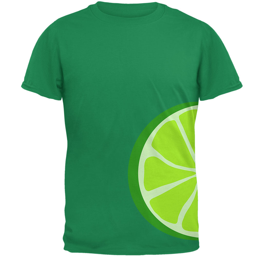 Lime Slice Costume Mens T Shirt Men's T-Shirts Old Glory 2XL Irish Green 