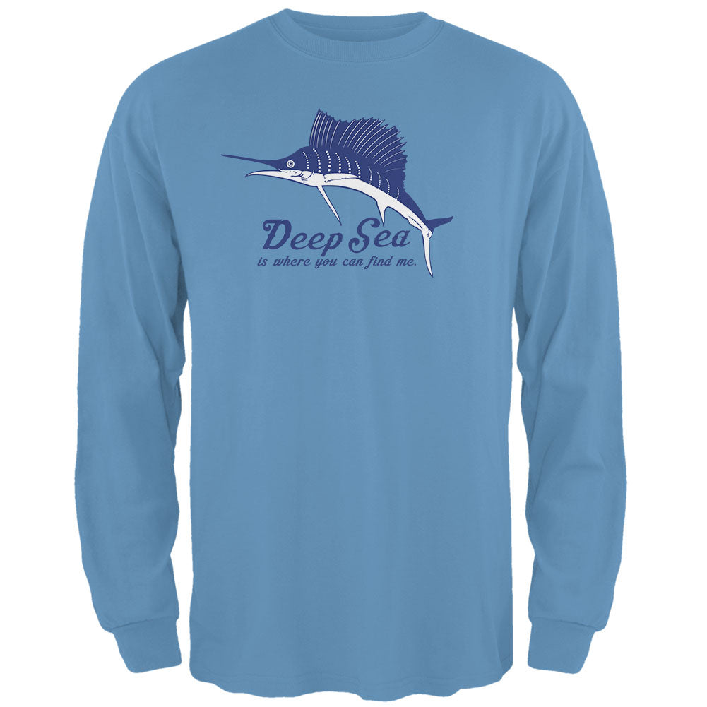 Deep Sea Marlin Mens Long Sleeve T Shirt Men's Long Sleeves Old Glory 2XL Carolina Blue 