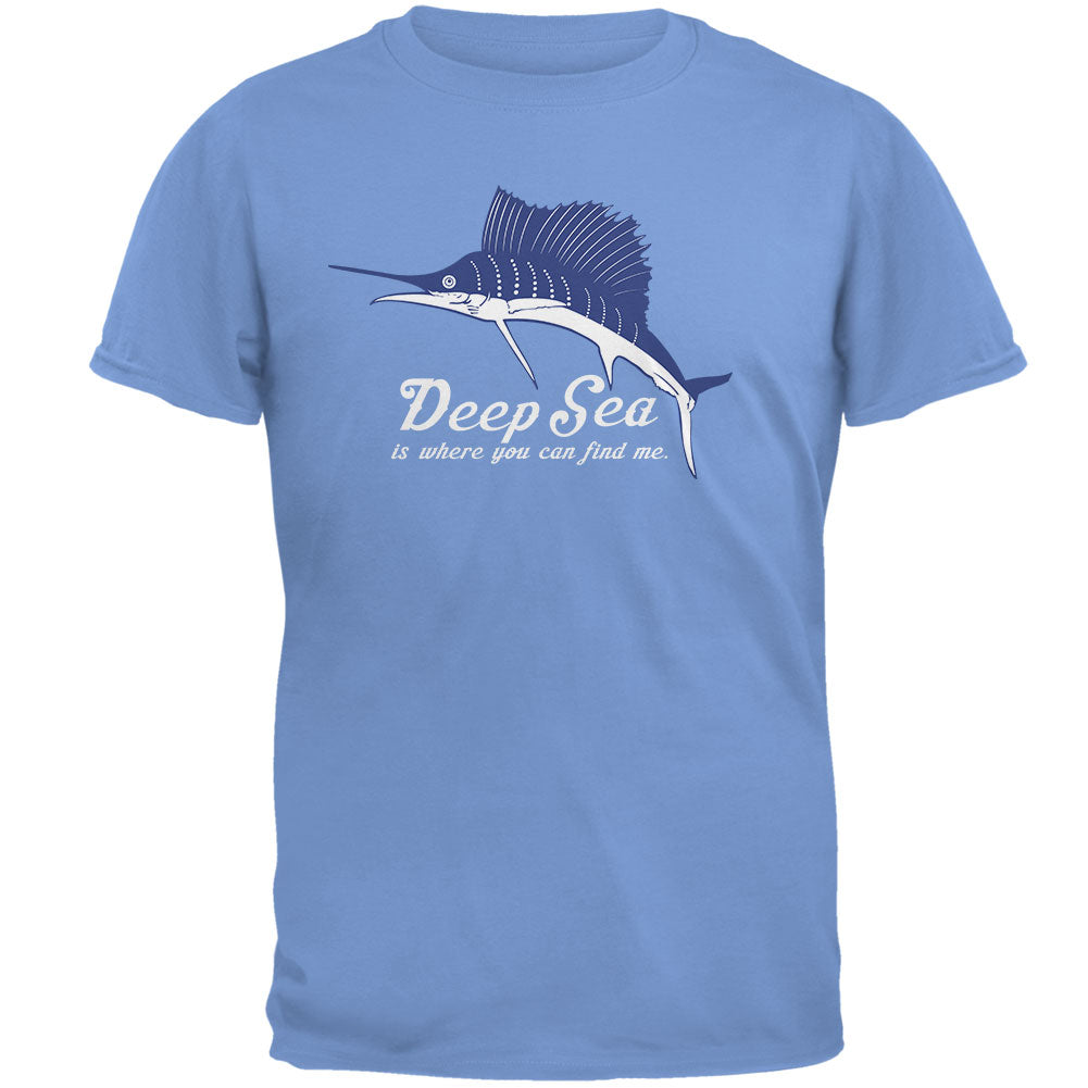 Deep Sea Marlin Mens T Shirt Men's T-Shirts Old Glory 2XL Carolina Blue 