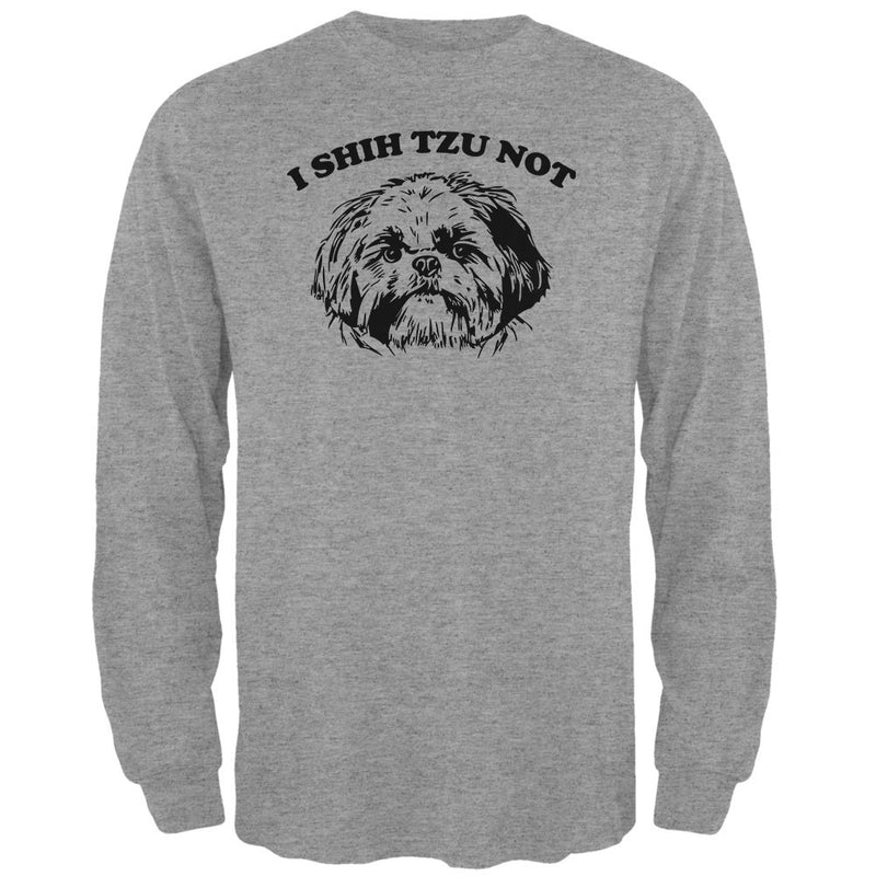 I Shih Tzu Not Mens Long Sleeve T Shirt Men's Long Sleeves Old Glory 2XL Heather 