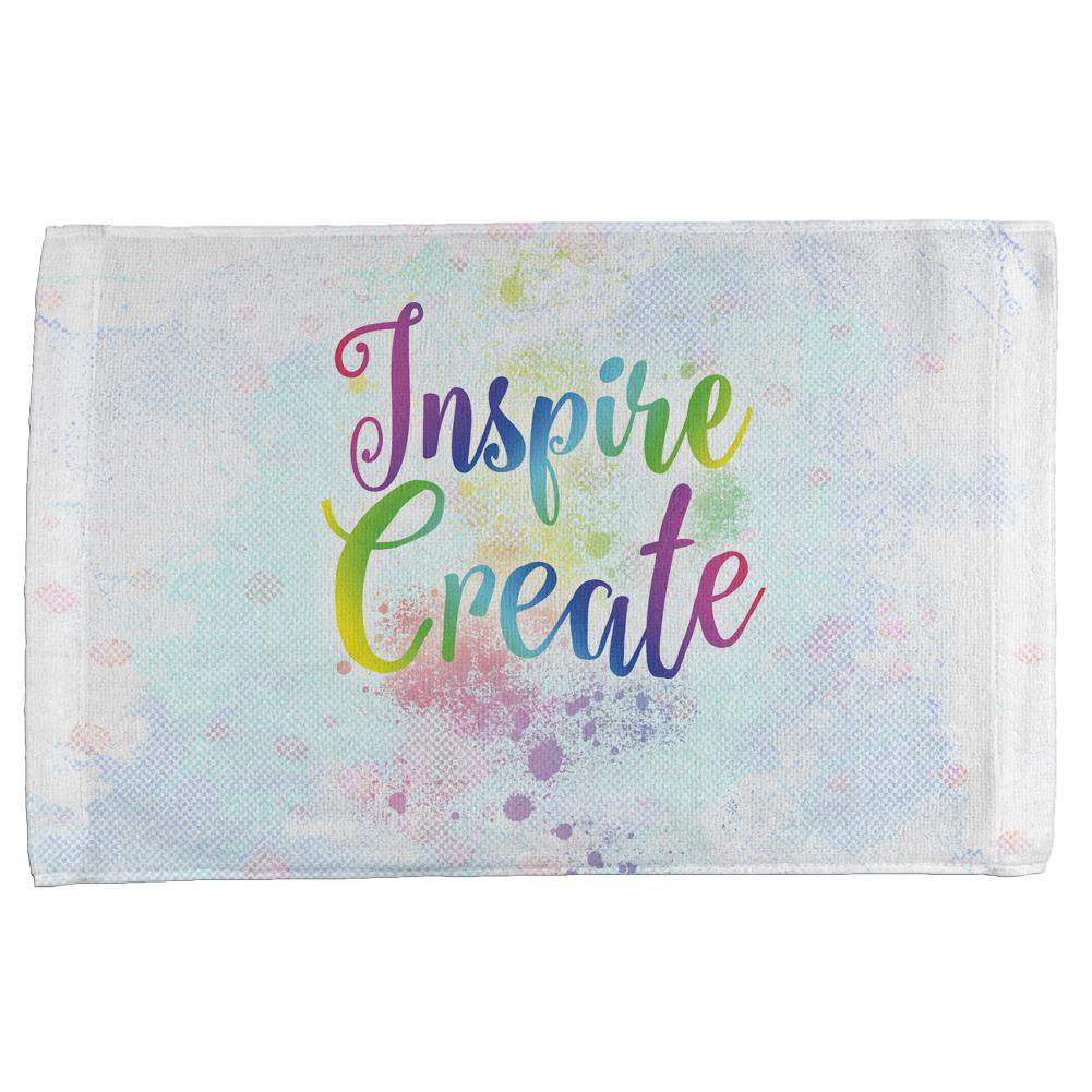 Inspire and Create Pastel Half Tone Art All Over Hand Towel Hand Towel Old Glory OS Multi 