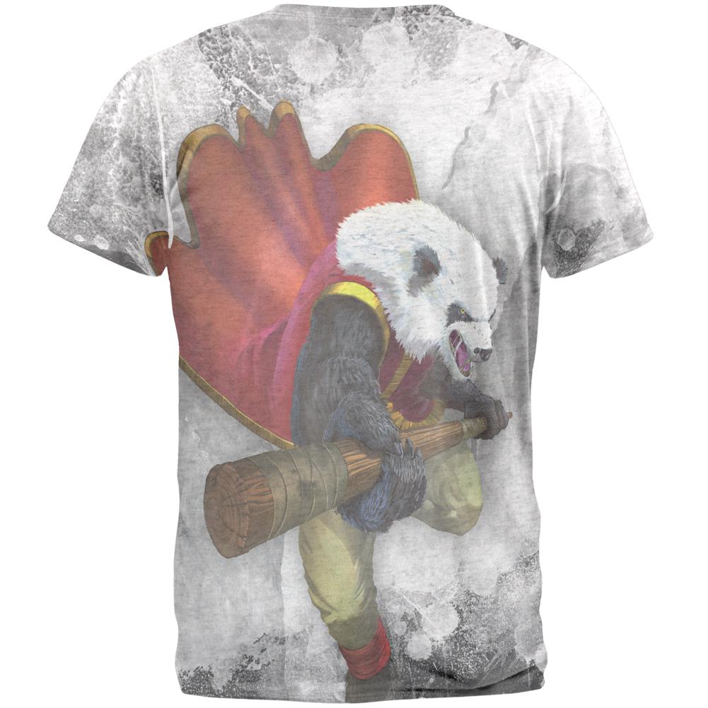 Panda Warrior Monk Mens T Shirt Men's T-Shirts Old Glory   