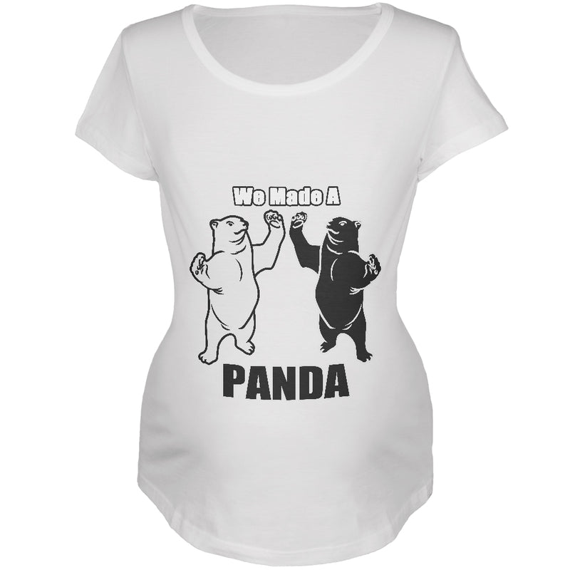 We Made A Panda Funny Maternity Soft T Shirt Maternity T-Shirts Old Glory 2XL White 