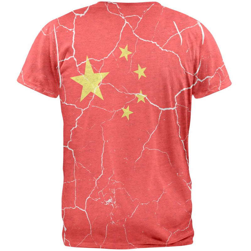 Distressed Chinese Flag Mens T Shirt Men's T-Shirts Old Glory   