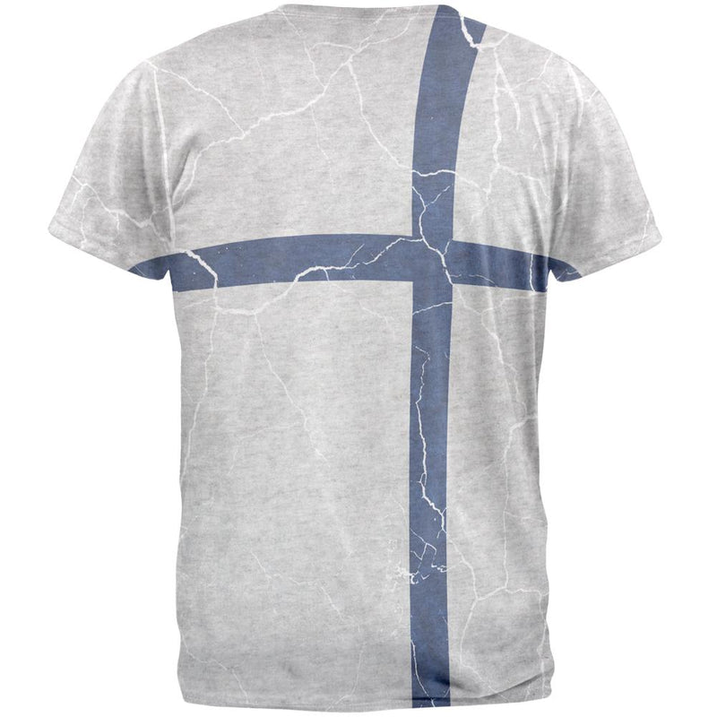 Distressed Finland Flag Mens T Shirt Men's T-Shirts Old Glory   