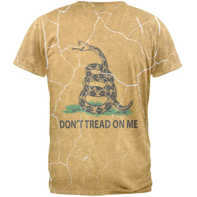 Distressed Gadsden Flag Mens T Shirt Men's T-Shirts Old Glory   