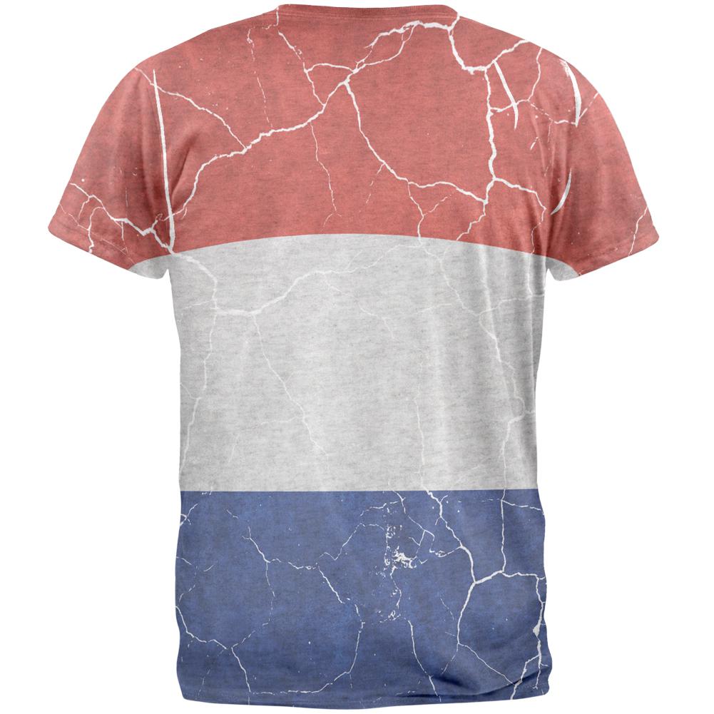 Distressed Netherlands Flag Mens T Shirt Men's T-Shirts Old Glory   