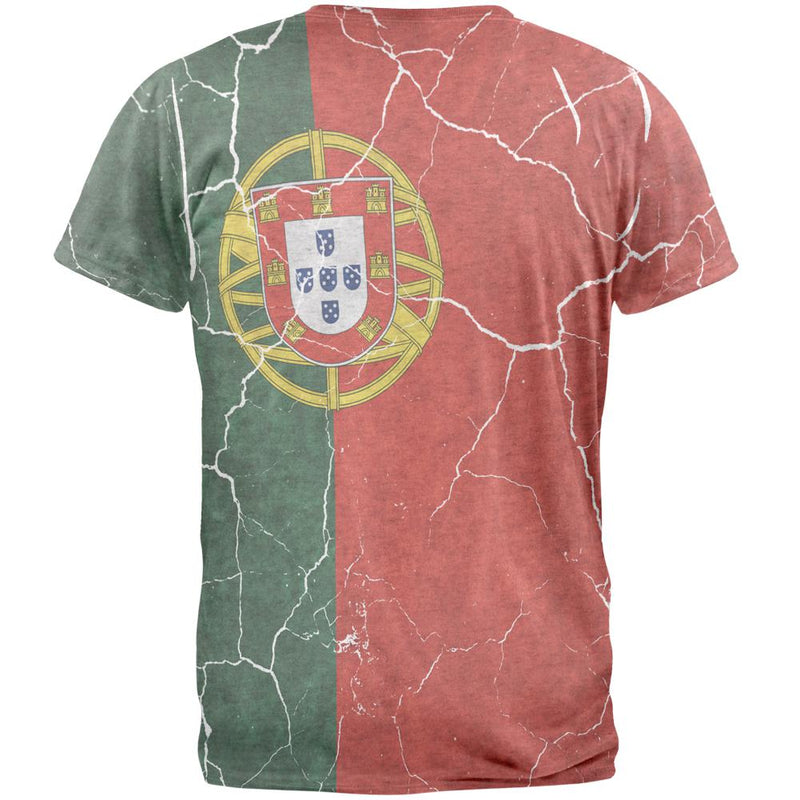 Distressed Portuguese Flag Mens T Shirt Men's T-Shirts Old Glory   