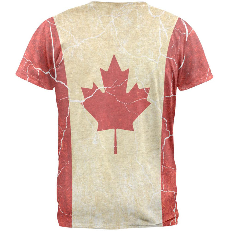 Canadian Flag Grunge Distressed Mens T Shirt Men's T-Shirts Old Glory   