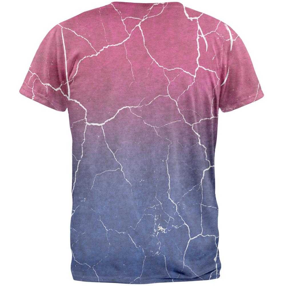 Distressed Bi-Sexual Gradient Flag Mens T Shirt Men's T-Shirts Old Glory   