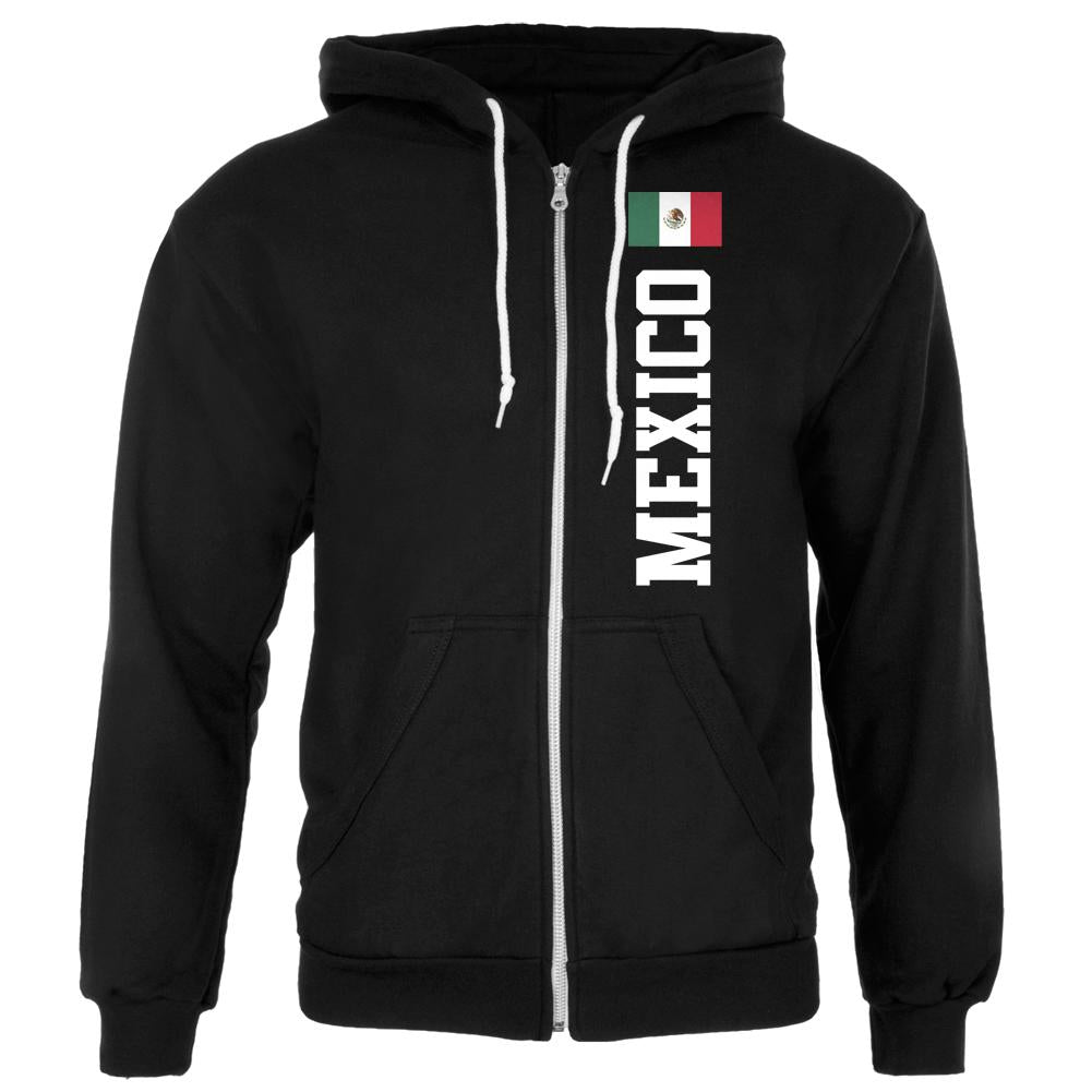 Cinco De Mayo Mexico Flag World Cup Mens Full Zip Hoodie Men's Hoodies Old Glory 2XL Black 