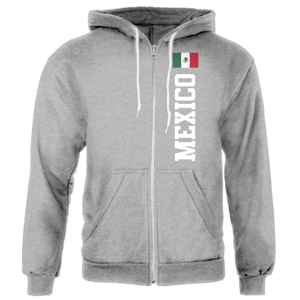 Cinco De Mayo Mexico Flag World Cup Mens Full Zip Hoodie Men's Hoodies Old Glory 2XL Heather 