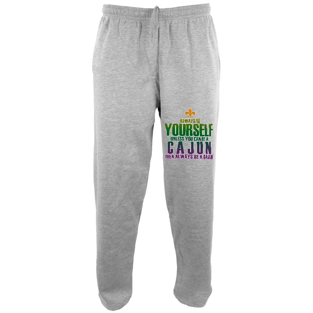 Mardi Gras Always Be Yourself Cajun Mens Sweatpants Men's Sweatpants Old Glory 2XL Heather 