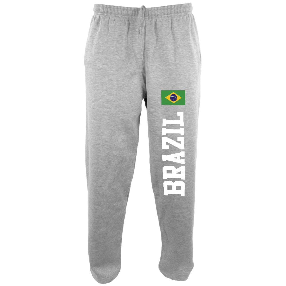 Brazil Flag World Cup Mens Sweatpants Men's Sweatpants Old Glory 2XL Heather 