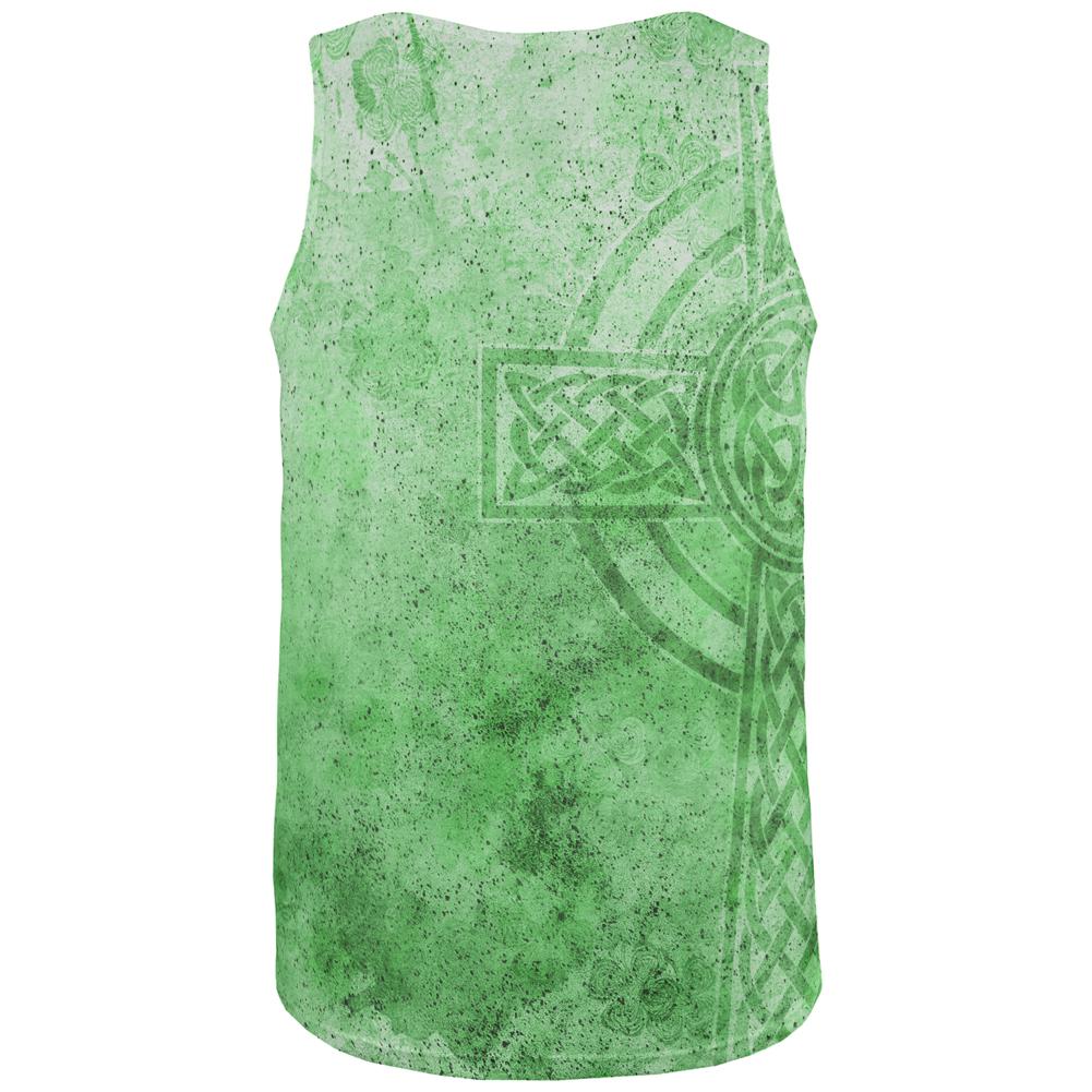 St. Patricks Day Dirty Irish Celtic Cross All Over Mens Tank Top Men's Tank Tops Old Glory   