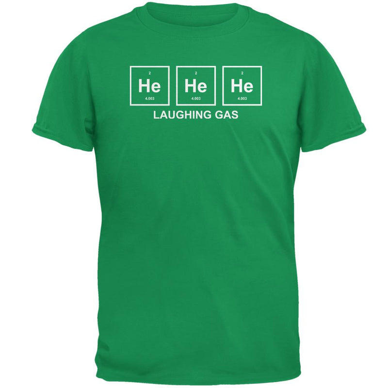 He He He Helium Laughing Gas Funny Periodic Table Mens T Shirt Men's T-Shirts Old Glory 2XL Irish Green 