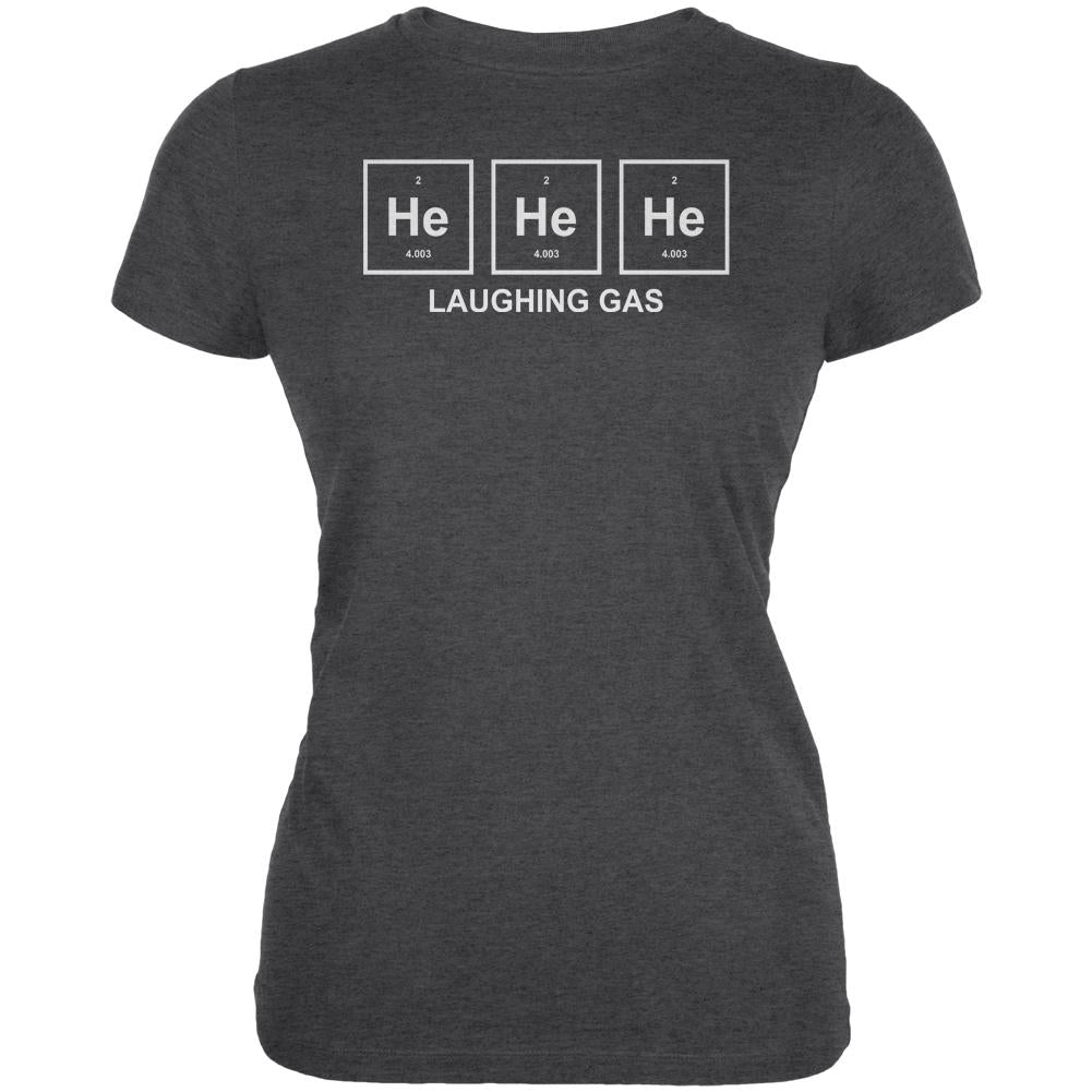 He He He Helium Laughing Gas Funny Periodic Table Juniors Soft T Shirt Juniors T-Shirts Old Glory 2XL Deep Heather 