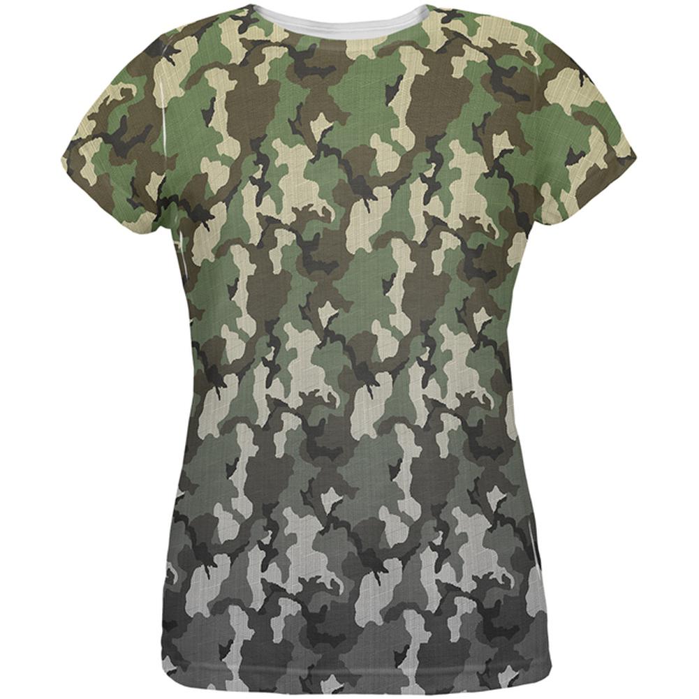 Faded Camo All Over Womens T Shirt Women's T-Shirts Old Glory 2XL Multi 