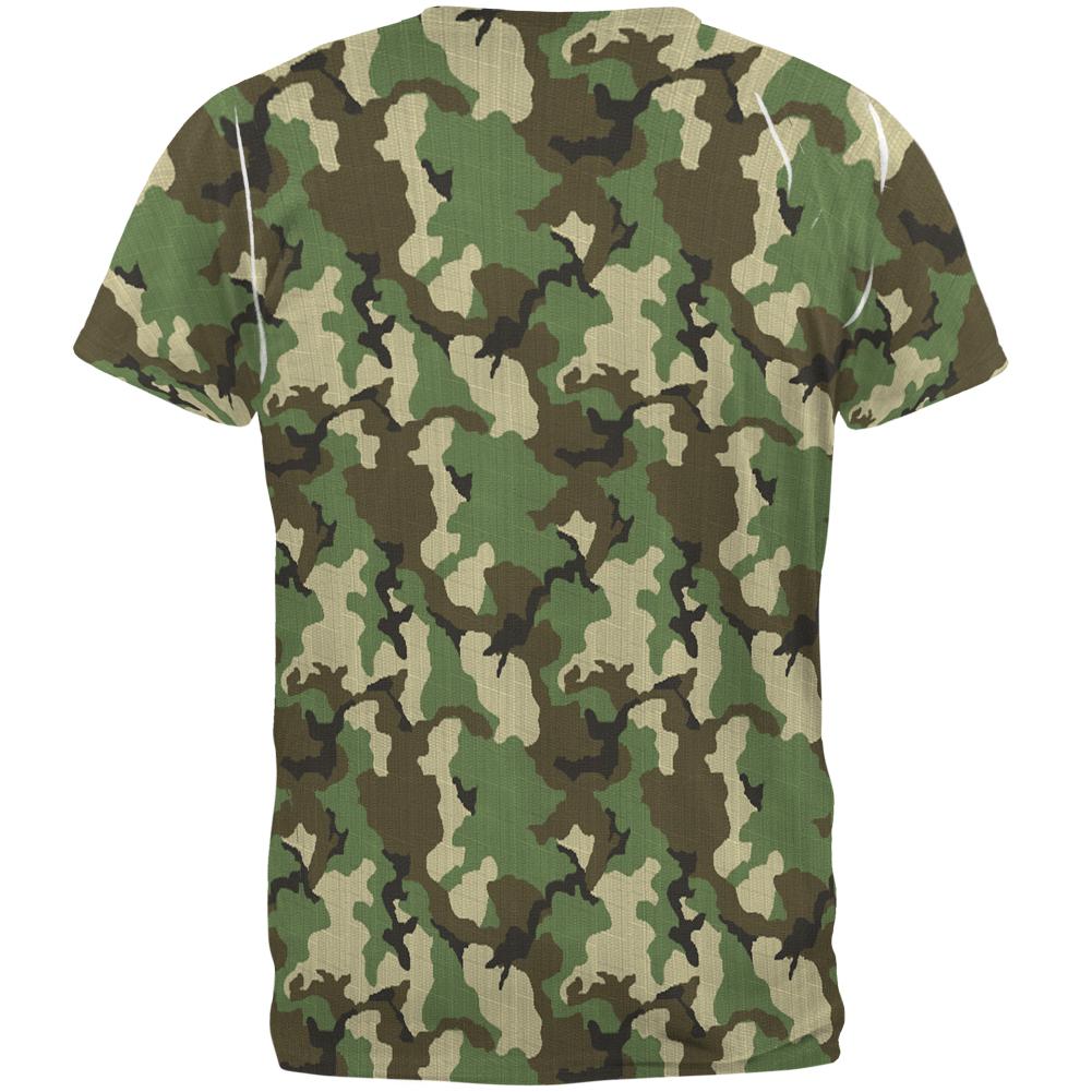 Green Woodland Camo All Over Mens T Shirt Men's T-Shirts Old Glory   