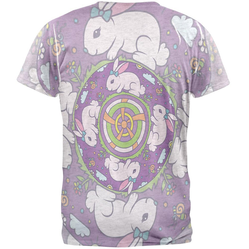 Mandala Trippy Stained Glass Easter Bunny Mens T Shirt Men's T-Shirts Old Glory   