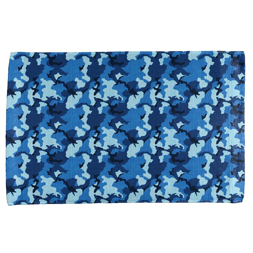 Navy Blue Camo All Over Hand Towel Hand Towel Old Glory OS Multi 