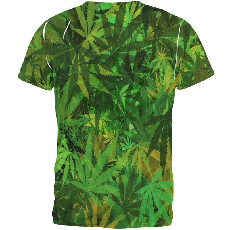 Weed Pot Leaf Camo All Over Mens T Shirt Men's T-Shirts Old Glory   