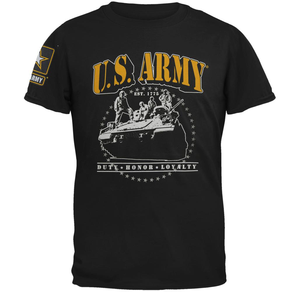 US Army Duty Honor Loyalty Mens T Shirt Men's T-Shirts Old Glory 2XL Black 