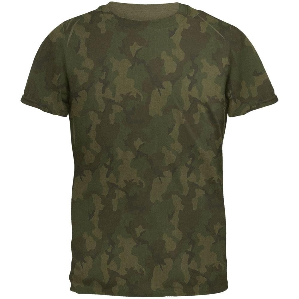 Green Woodland Camo Mens Soft T Shirt Men's T-Shirts Old Glory 2XL Military Green 