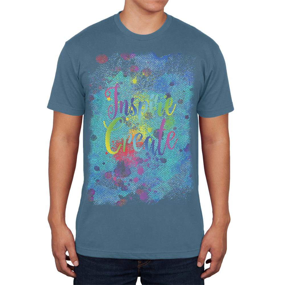 Inspire and Create Half Tone Paint Art Mens T Shirt Men's T-Shirts Old Glory 2XL Blue 