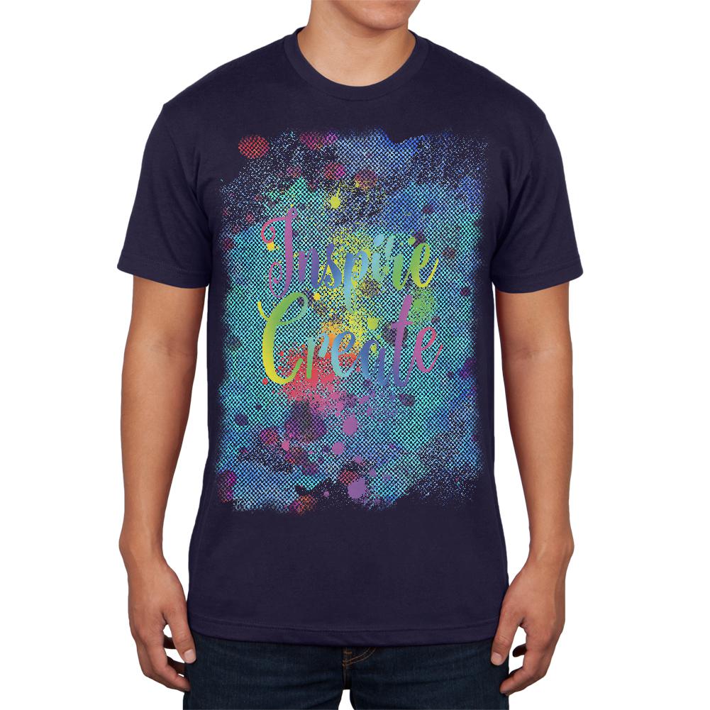 Inspire and Create Half Tone Paint Art Mens T Shirt Men's T-Shirts Old Glory 2XL Navy 