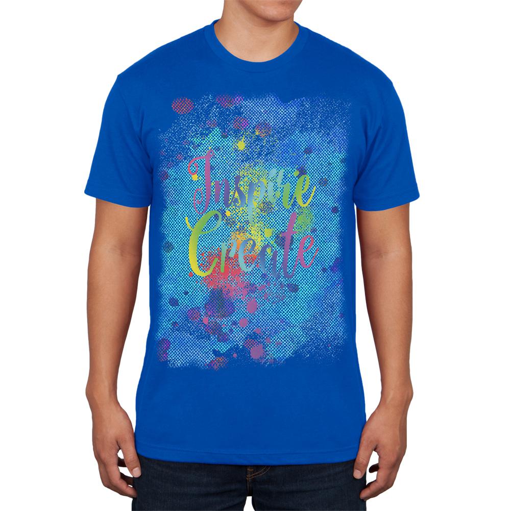 Inspire and Create Half Tone Paint Art Mens T Shirt Men's T-Shirts Old Glory 2XL Royal Blue 