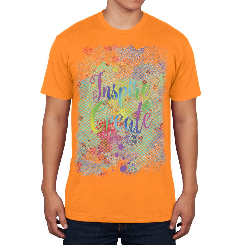 Inspire and Create Half Tone Paint Art Mens T Shirt Men's T-Shirts Old Glory