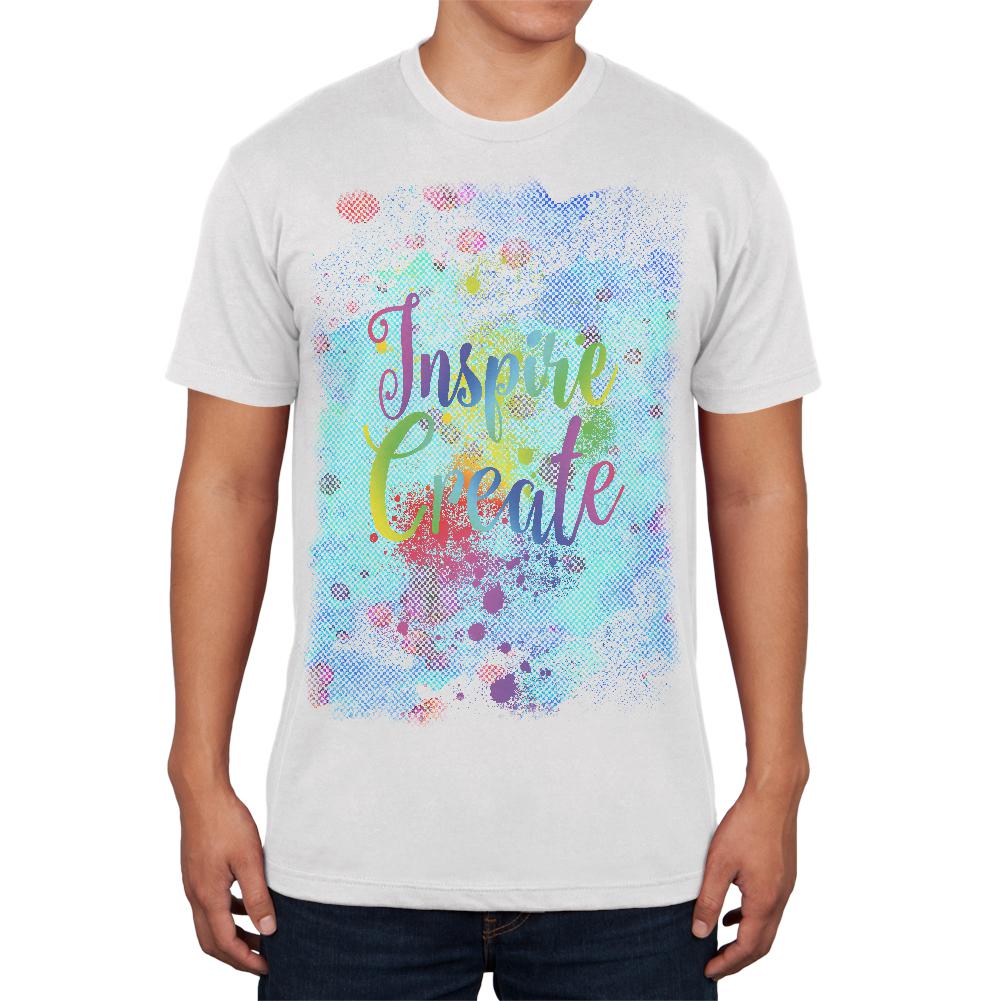 Inspire and Create Half Tone Paint Art Mens T Shirt Men's T-Shirts Old Glory