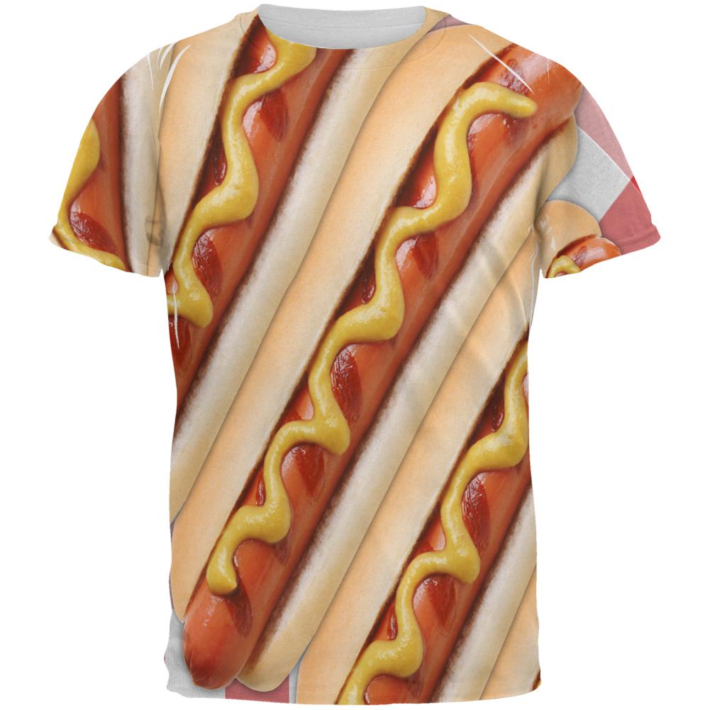 Hot Dog Picnic All Over Mens T Shirt Men's T-Shirts Old Glory 2XL Multi 