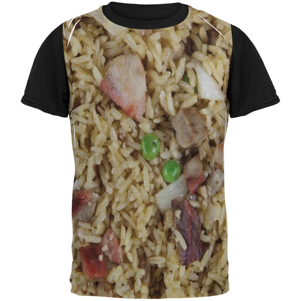 Pork Fried Rice Costume All Over Mens Black Back T Shirt Men's T-Shirts Old Glory MD Multi 