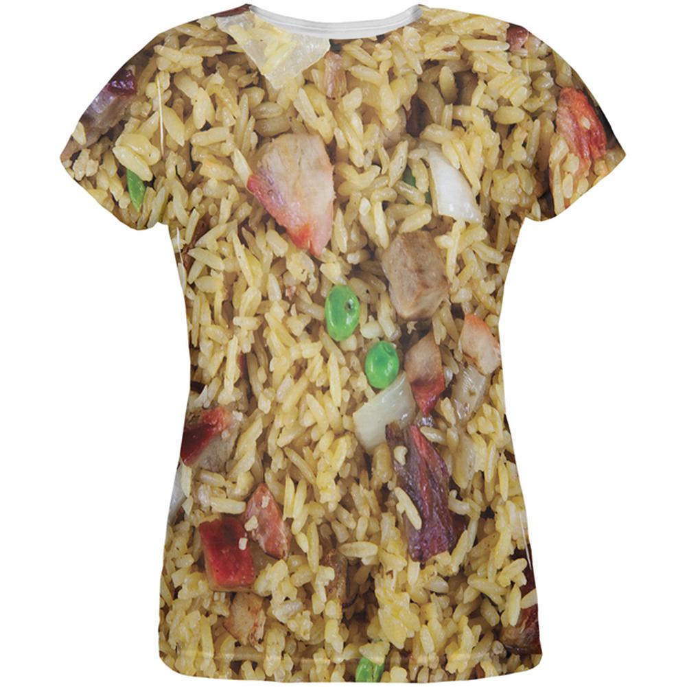 Pork Fried Rice Costume All Over Womens T Shirt Women's T-Shirts Old Glory 2XL Multi 