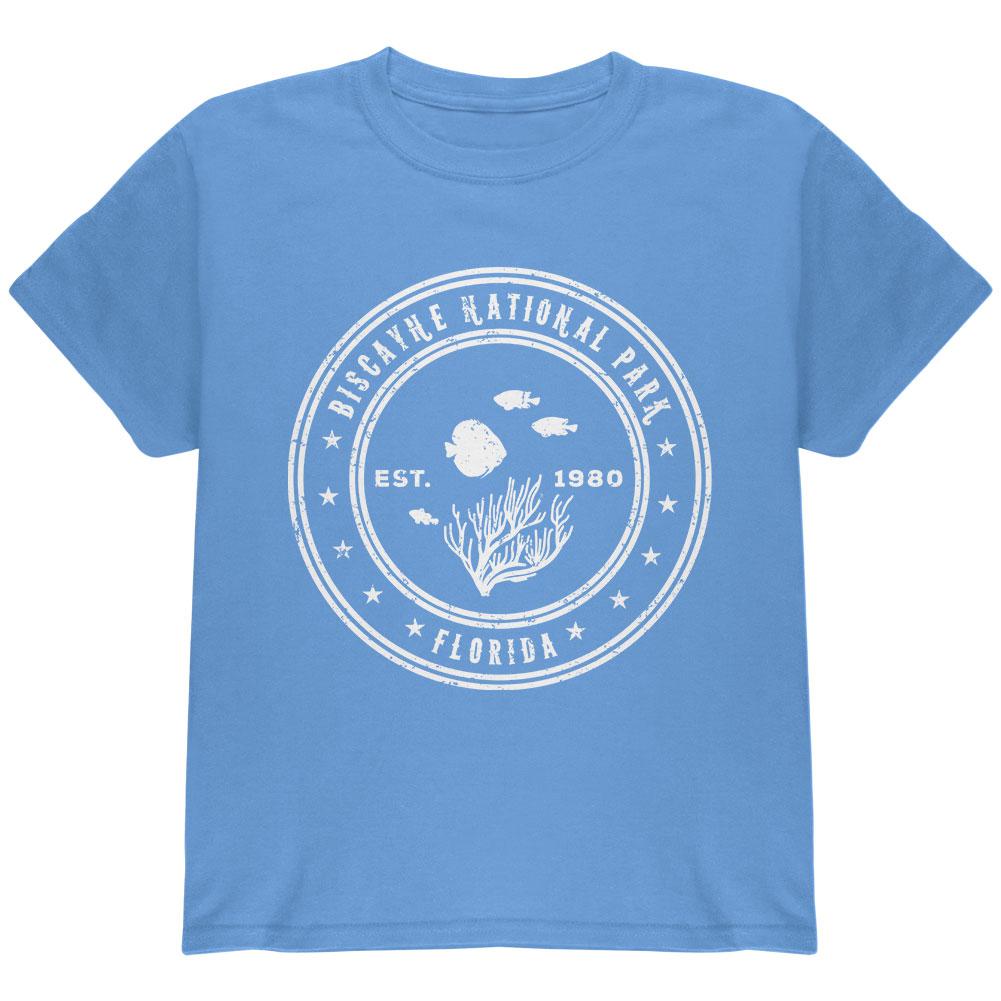 Biscayne National Park Youth T Shirt Youth T-Shirts Old Glory LG Carolina Blue 