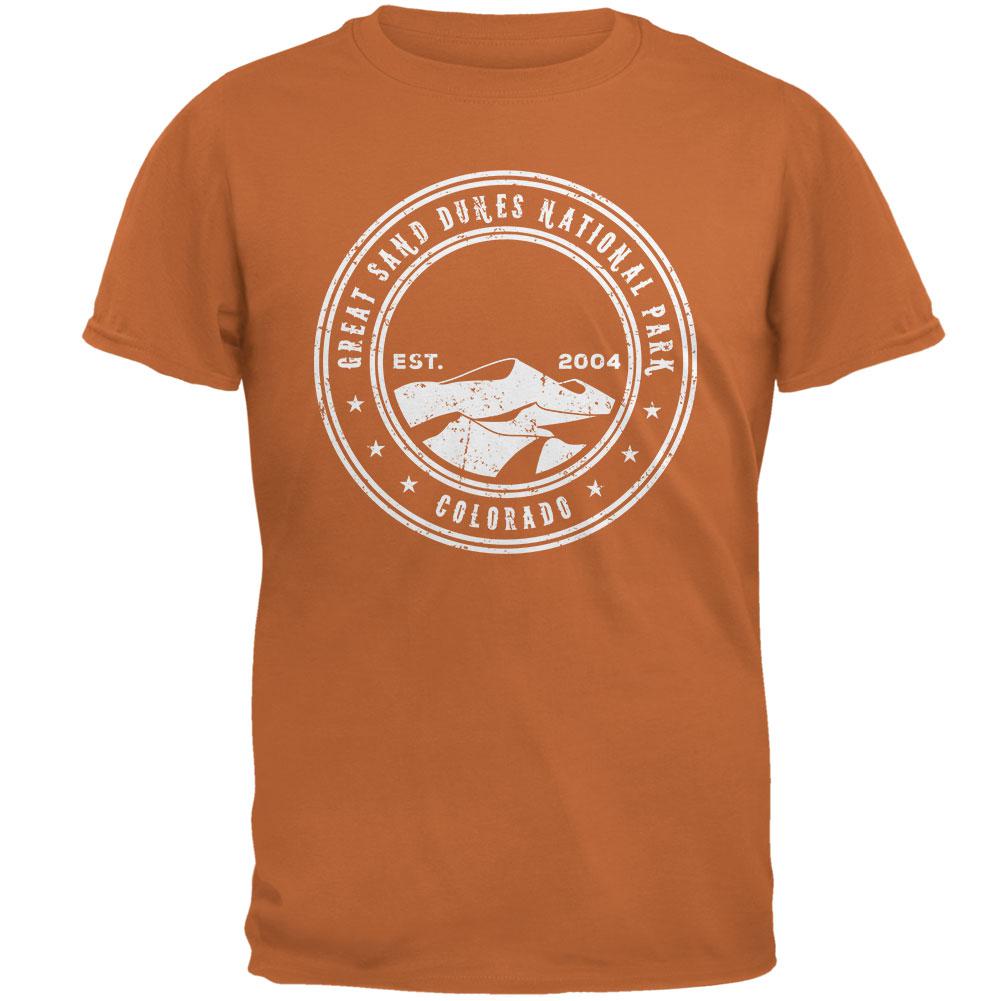 Great Sand Dunes National Park Mens T Shirt Men's T-Shirts Old Glory 2XL Texas Orange 