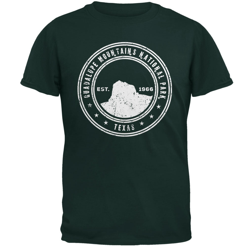 Guadalupe Mountains National Park Mens T Shirt Men's T-Shirts Old Glory 2XL Forest Green 