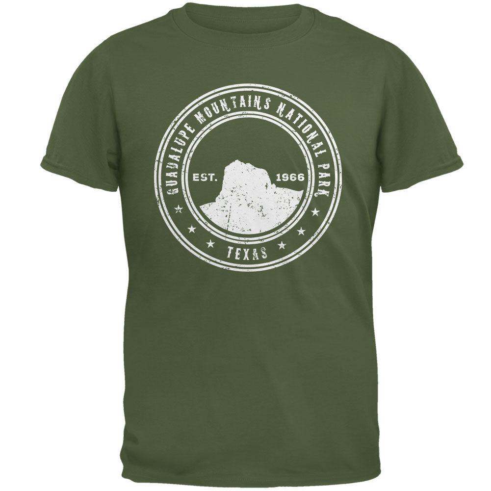 Guadalupe Mountains National Park Mens T Shirt Men's T-Shirts Old Glory 2XL Military Green 