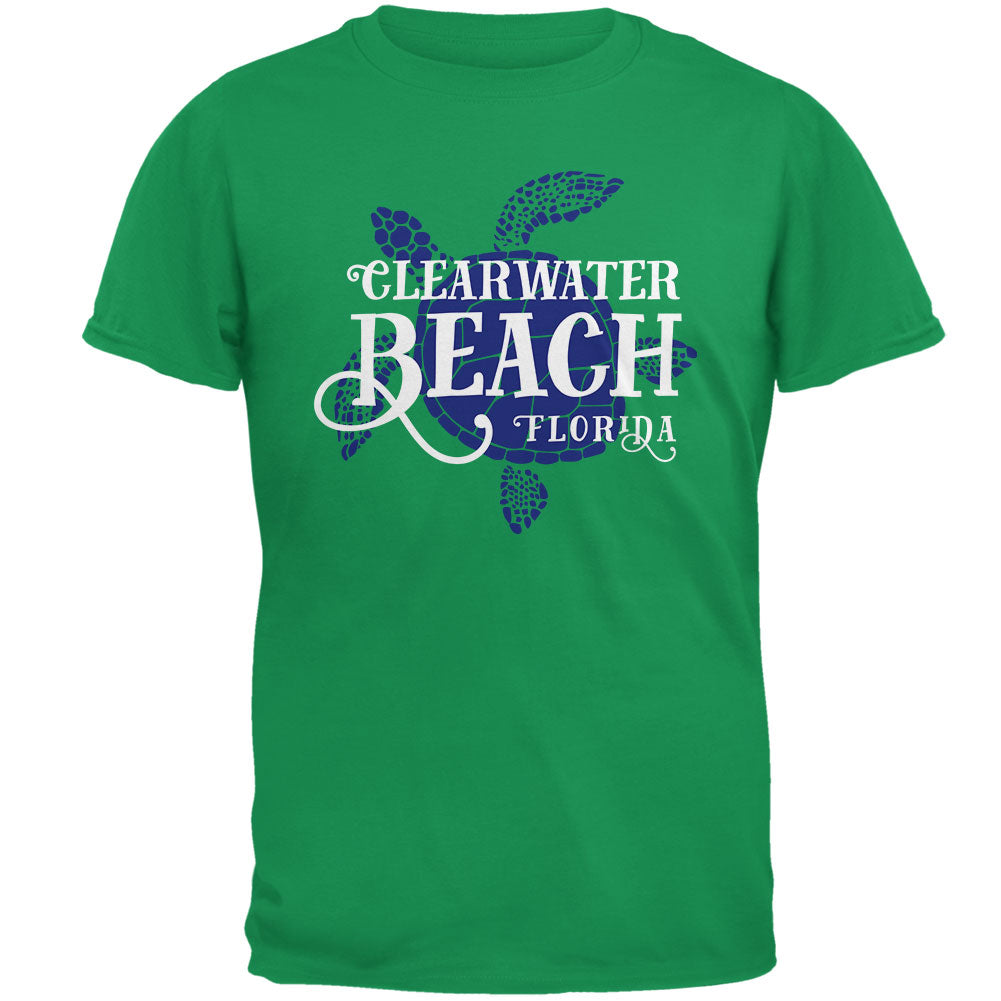 Summer Sun Sea Turtle Clearwater Beach Mens T Shirt Men's T-Shirts Old Glory 2XL Irish Green 