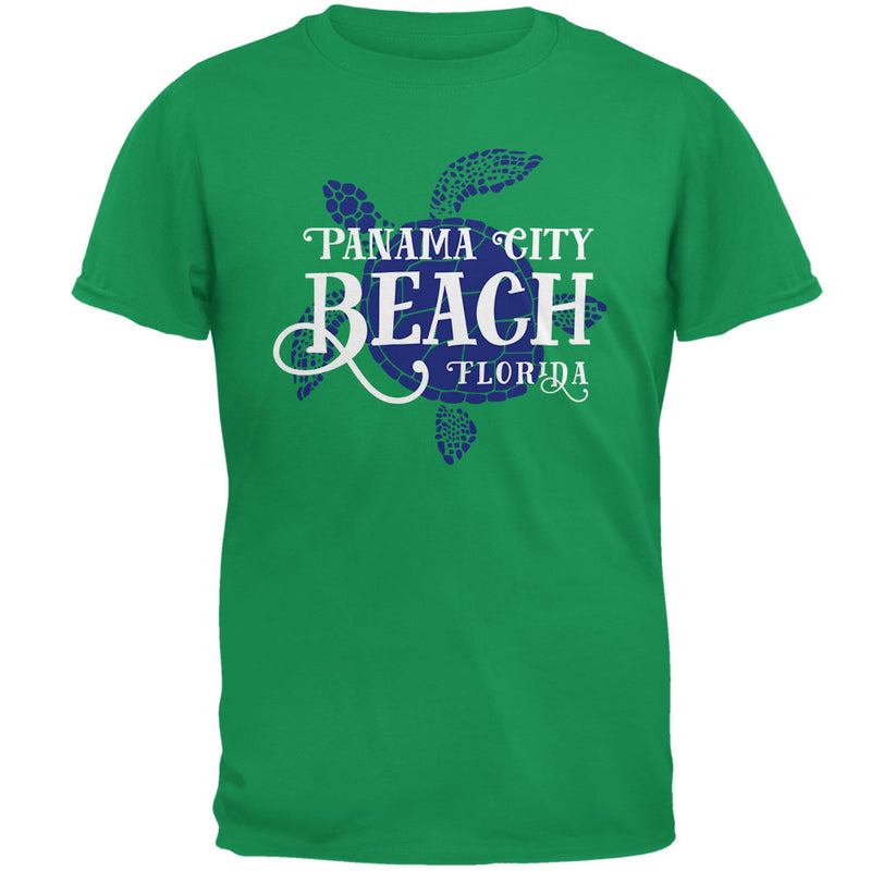 Summer Sun Sea Turtle Panama City Beach Mens T Shirt Men's T-Shirts Old Glory 2XL Irish Green 