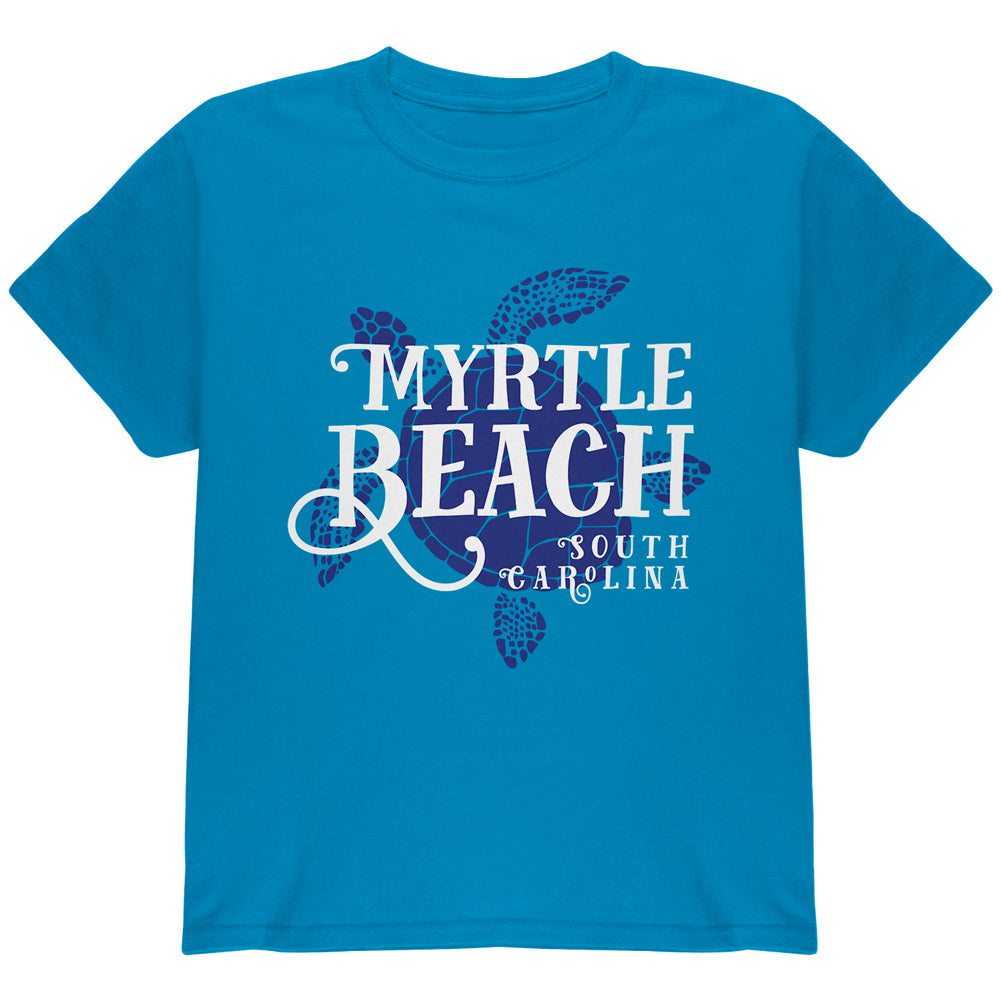 Summer Sun Sea Turtle Myrtle Beach Youth T Shirt Youth T-Shirts Old Glory YLG Sapphire 