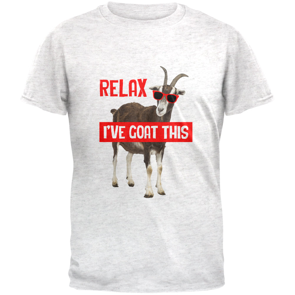 Relax I've Goat This Mens Soft T Shirt Men's T-Shirts Old Glory 2XL Heather White 