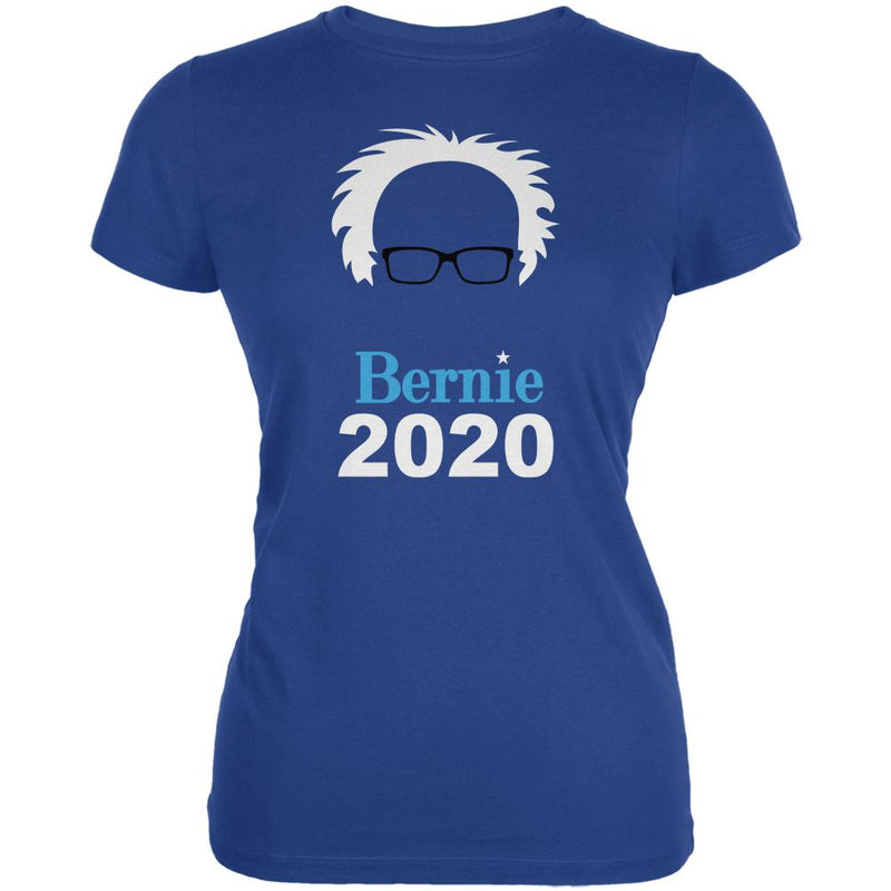 Election 2020 Bernie Sanders Hair Minimalist Juniors Soft T Shirt Juniors T-Shirts Old Glory 2XL Royal 