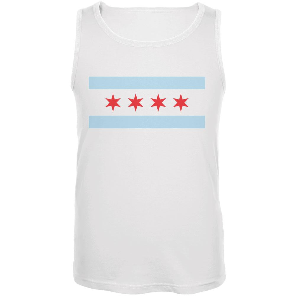 City Flag Chicago Mens Tank Top Men's Tank Tops Old Glory 2XL White 